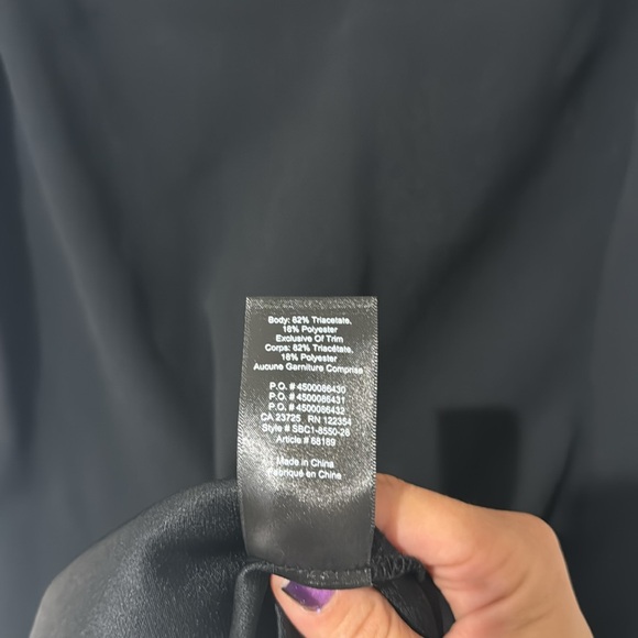 • Babaton Aritzia • Women’s V Neck Tank Mini Dress Black 2 - Picture 4 of 5